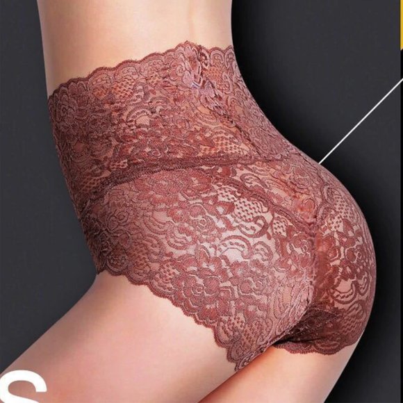 NEW High Waist Slender Lace Brief Panties - Picture 9 of 14